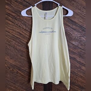 Fabletics Light Yellow California Sumshine Tank Top Large